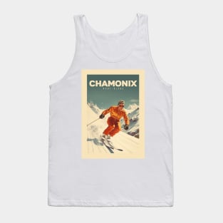 Affiche Chamonix - France - Mont-blanc illustration Tank Top